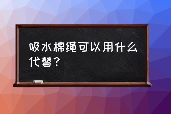 懒人花盆不用棉绳可以吗 吸水棉绳可以用什么代替？