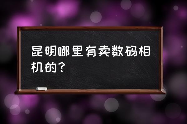 昆明哪里有佳能相机专卖店 昆明哪里有卖数码相机的？