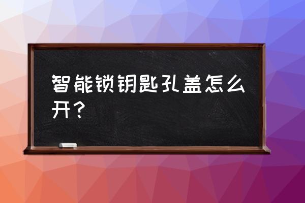 智能锁钥匙孔怎么拆卸 智能锁钥匙孔盖怎么开？