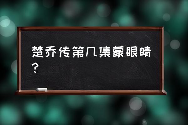 楚乔传中穿帮镜头第几集 楚乔传第几集蒙眼睛？