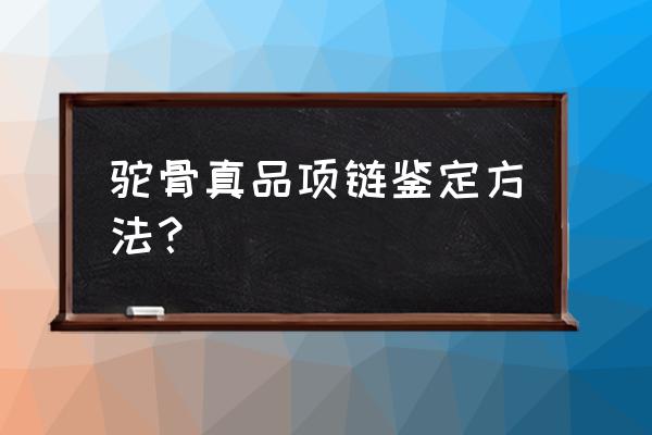 怎么鉴定真假驼骨 驼骨真品项链鉴定方法？