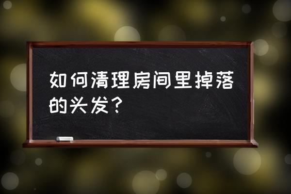 怎么清除地毯上的头发灰尘 如何清理房间里掉落的头发？