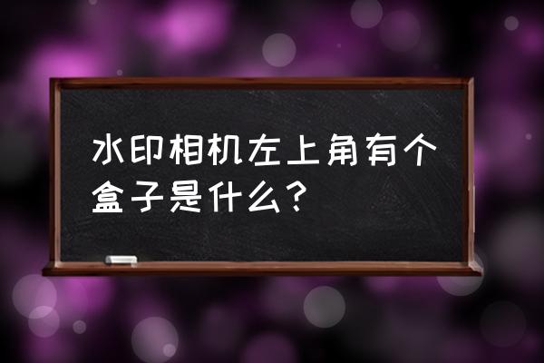 bnc转接头母头连接方法 水印相机左上角有个盒子是什么？