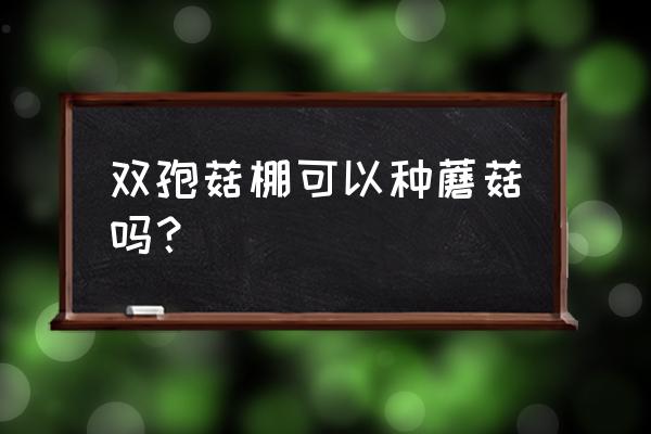 菌菇大棚一亩多少钱 双孢菇棚可以种蘑菇吗？