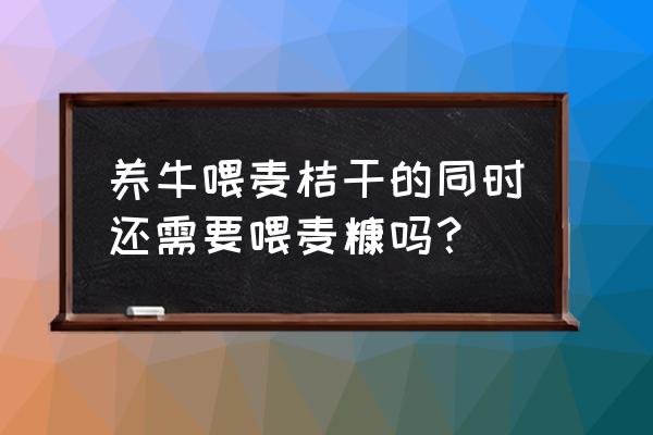 麦糠喂羊正确方法 养牛喂麦桔干的同时还需要喂麦糠吗？