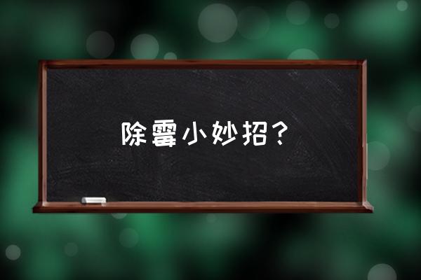 冬天的衣服拿出来有霉味咋办 除霉小妙招？