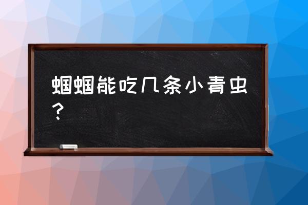 小青菜生小青虫有什么妙招除去 蝈蝈能吃几条小青虫？