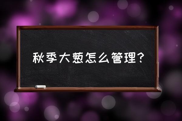 新型打埂机的制作方法 秋季大葱怎么管理？