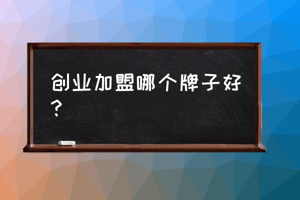 申请合伙人的软件哪个好 创业加盟哪个牌子好？