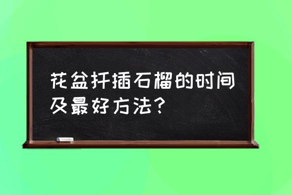 石榴花的四季养护方法 花盆扦插石榴的时间及最好方法？