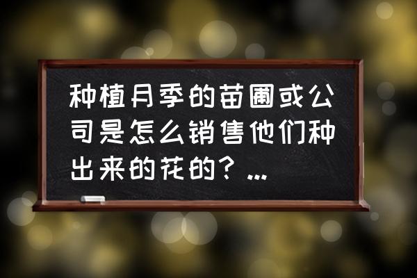 苗木行业怎样获得客户 种植月季的苗圃或公司是怎么销售他们种出来的花的？销售渠道是什么？