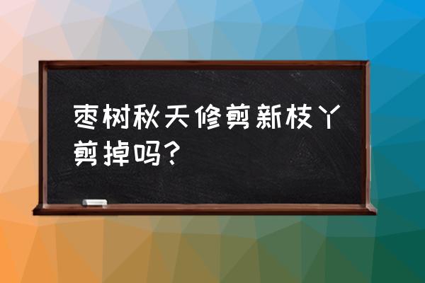 枣树修剪方法枣树摘心 枣树秋天修剪新枝丫剪掉吗？