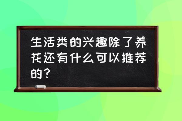 有哪些家装可以大大提高生活品质 生活类的兴趣除了养花还有什么可以推荐的？