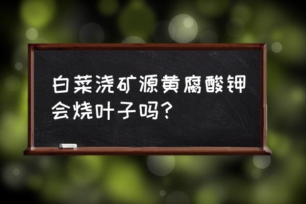 黄腐酸钾抑制作物生长了怎么办 白菜浇矿源黄腐酸钾会烧叶子吗？