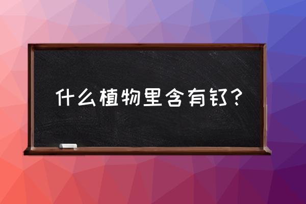 靓钛叶面肥适合哪些植物 什么植物里含有钛？