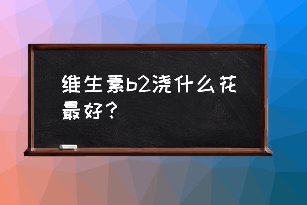 绿萝用维c还是阿司匹林 维生素b2浇什么花最好？