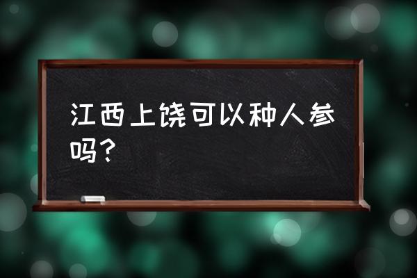 人参苗易成活吗怎么种 江西上饶可以种人参吗？