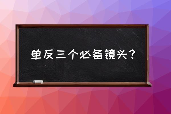 单反相机镜头一览表 单反三个必备镜头？