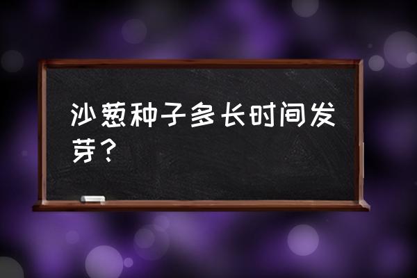 沙葱的种子可以吃吗种子有何妙用 沙葱种子多长时间发芽？