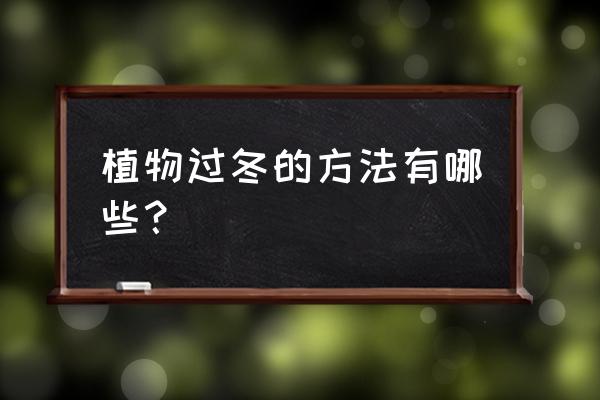 怎样增加作物抗寒能力 植物过冬的方法有哪些？