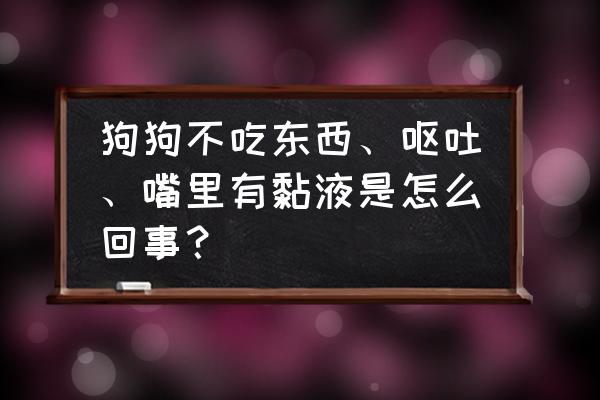 午餐肉坏了有什么症状 狗狗不吃东西、呕吐、嘴里有黏液是怎么回事？